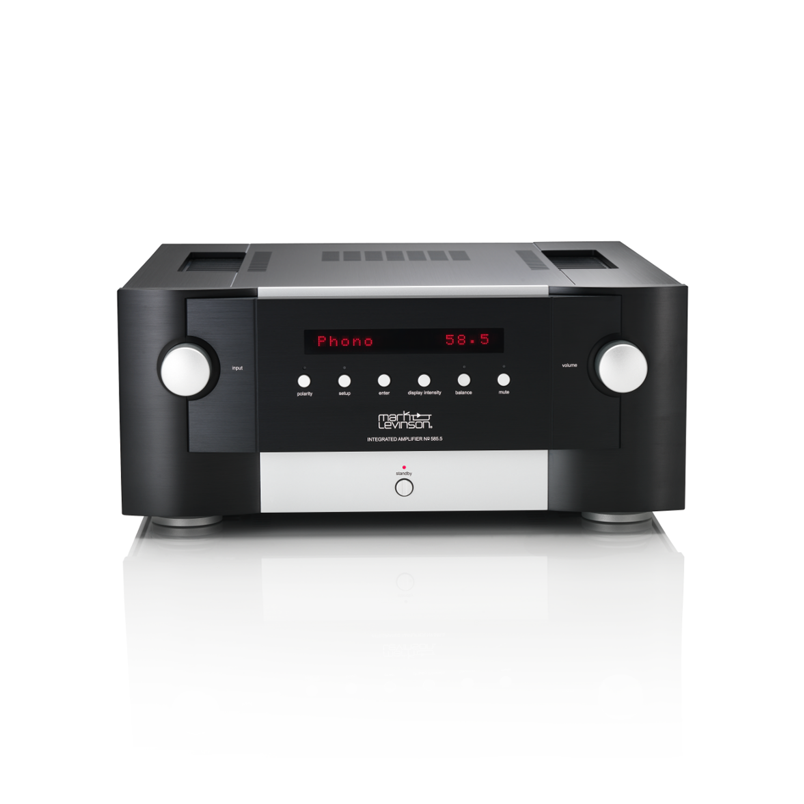 N&ordm;585.5 - Black - Fully Discrete Integrated Amplifier with Class A Pure Phono Stage - Front